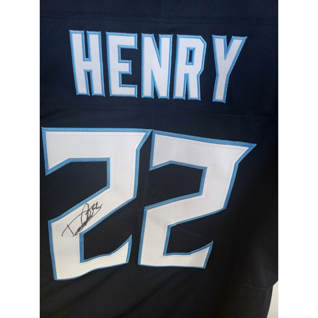 Derrick Henry Tennessee Titans game model jersey signed with proof