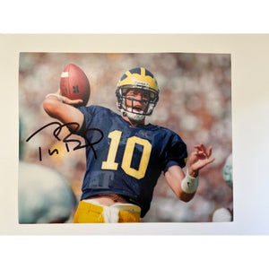 University of Michigan Wolverines Tom Brady 8x10 photo signed with proof free acrylic display frame