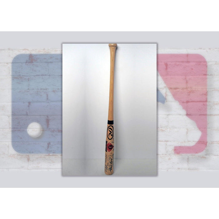 Mookie Betts, Xander Bogaerts, Boston Red Sox World Champions team signed bat with proof