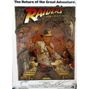 Harrison Ford Raiders of the Lost Ark 36x24 authentic movie poster signed with proof