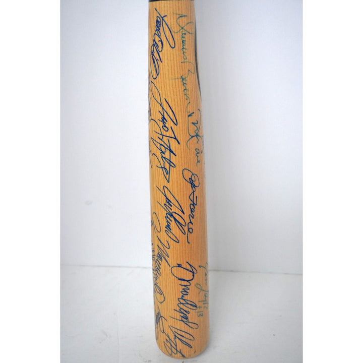 New York Yankees World Champions team signed bat signed with proof - Awesome Artifacts 