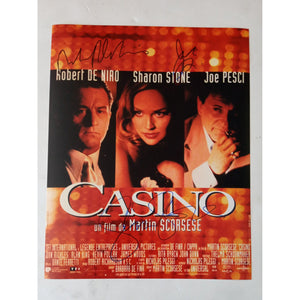 Casino 11 x 14 photo Robert De Niro Joe Pesci and Sharon Stone signed with proof