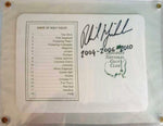 Load image into Gallery viewer, Phil Mickelson Masters golf scorecard signed and inscribed with proof

