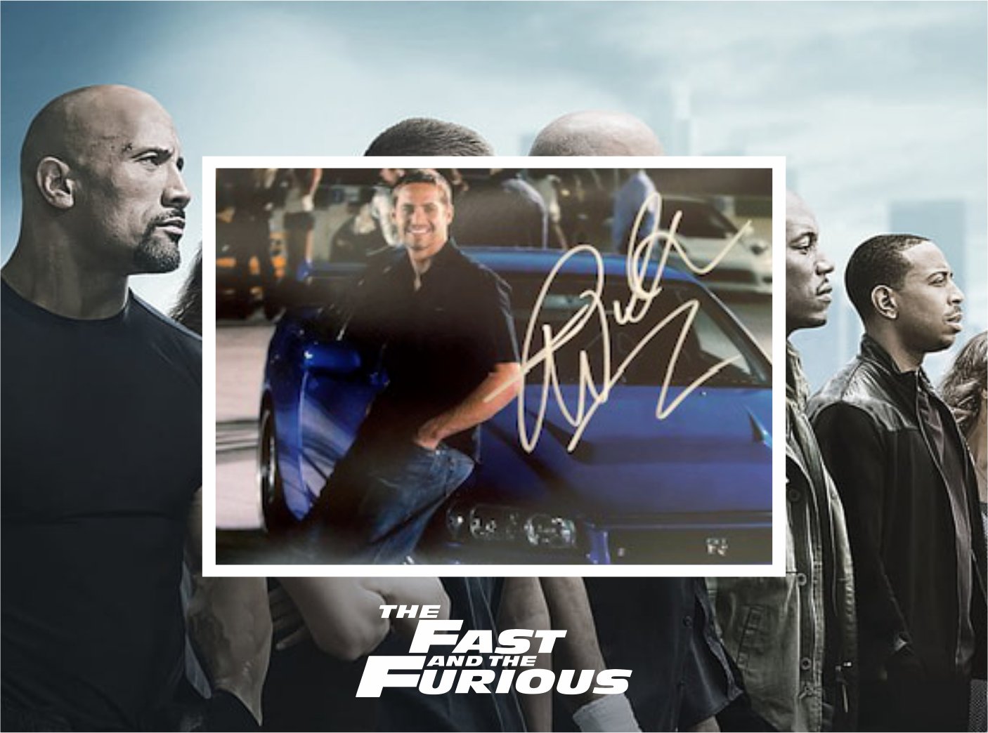 Paul Walker Brian O Connor Fast and Furious 5 x 7 photo signed with proof