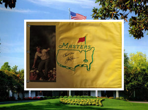 Jack Nicklaus the Golden Bear signed Masters golf flag with proof