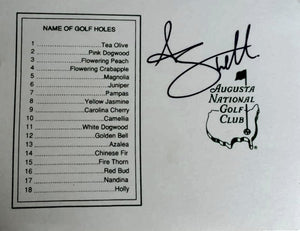Adam Scott Masters Golf scorecard signed with proof