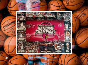 Louisville Cardinal National champs Rick Pitino 2013 team signed 16 x 20 photo signed