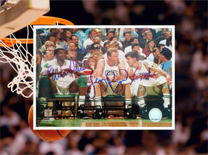 Boston Celtics Larry Bird Kevin McHale Robert Parish 8 x 10 signed photo with proof