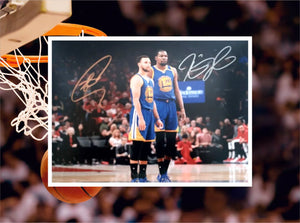 Stephen Curry and Kevin Durant Golden State Warriors 8x10 photo signed with proof
