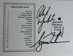 Load image into Gallery viewer, Phil Mickelson and Tiger Woods Masters Golf scorecard signed with proof
