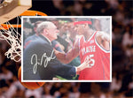 Load image into Gallery viewer, Syracuse Orangemen Jim Boeheim Carmelo Anthony 8 by 10 signed photo with proof
