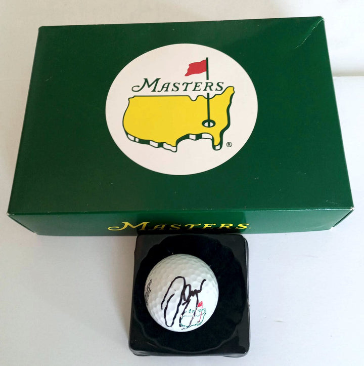 Sergio Garcia Masters golf ball signed with proof - Awesome Artifacts 