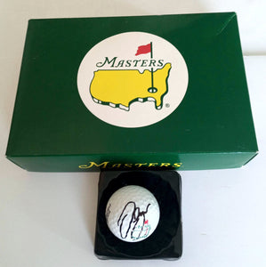 Sergio Garcia Masters golf ball signed with proof