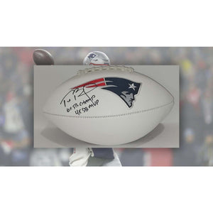 Tom Brady Autographed Footballs, Signed Tom Brady Inscripted Footballs