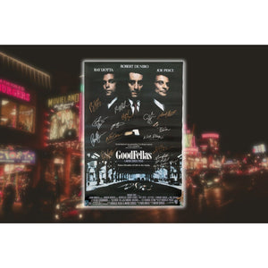 Robert De Niro, Ray Liotta, Henry Hill, Joe Pesci, Goodfellas 24x36 movie poster signed with proof signed with proof
