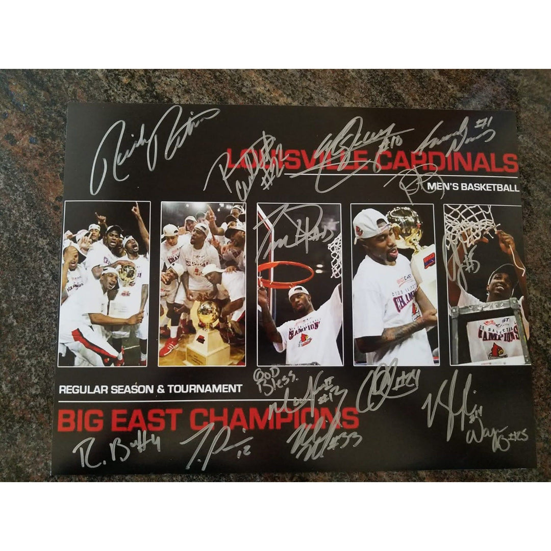 Rick Pitino and Louisville NCAA Champs team signed 11x14 - Awesome Artifacts 