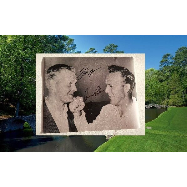 Jack Nicklaus and Arnold Palmer 8 x 10 sign photo with proof