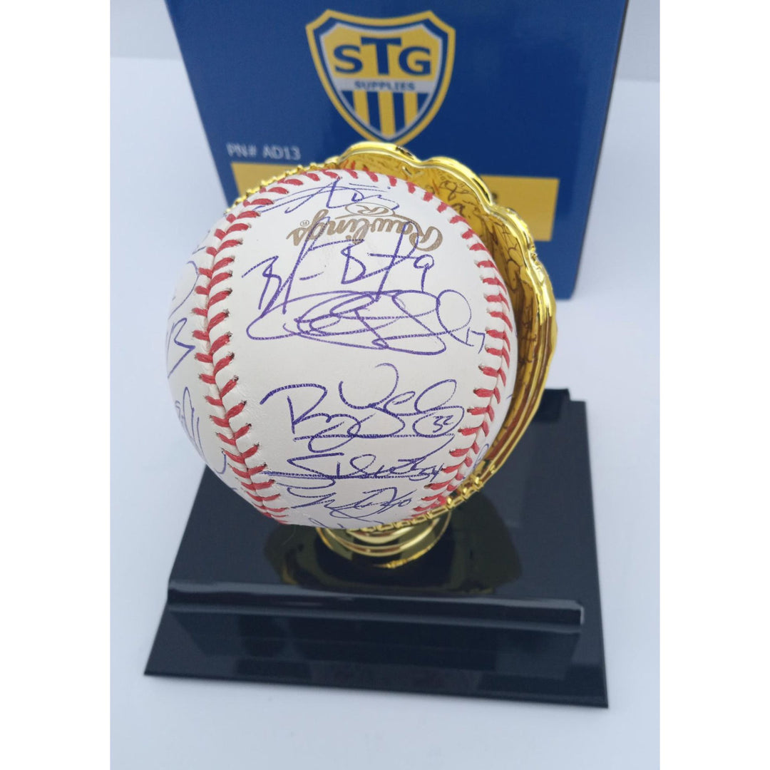 Buster Posey, Madison Bumgarner, 2012 San Francisco Giants World Champs team signed baseball with proof