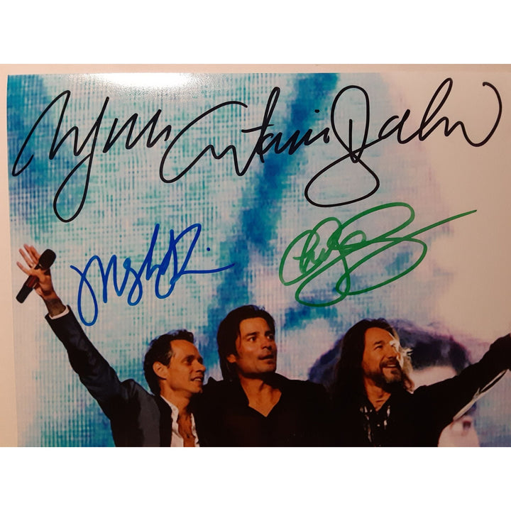 Marco Antonio Solis, Marc Anthony and Cheyenne 8 x 10 signed photo - Awesome Artifacts 