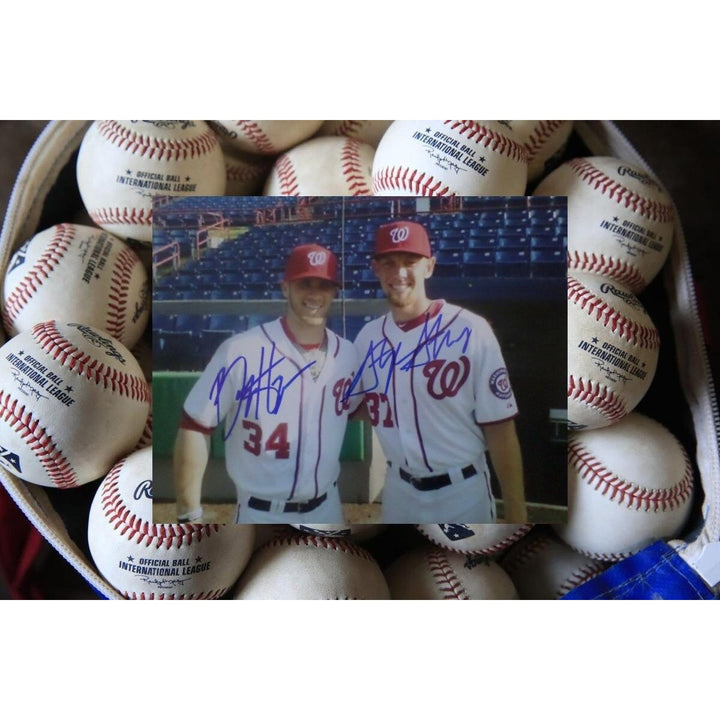 Bryce Harper and Stephen Strasburg 8 x 10 signed photo