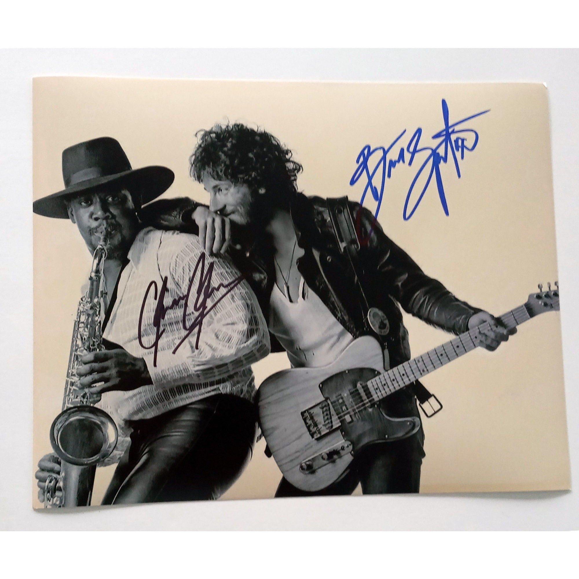 Bruce Springsteen and Clarence Clemons 8 x 10 sign photo with proof