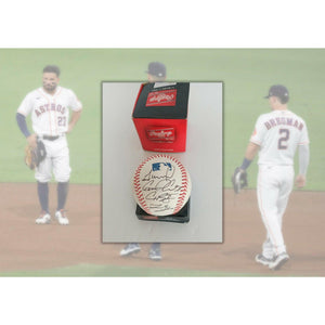Carlos Carrera, Jose Altuve, Alex Bregman, Justin Verlander MLB baseball signed with proof