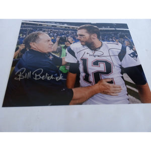 Bill Belichick and Tom Brady 8 x 10 signed photo with proof
