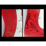 Load image into Gallery viewer, Keith Richards, Ronnie Wood, Mick Jagger, Bill Wyman and Charlie Watts signed guitar with proof
