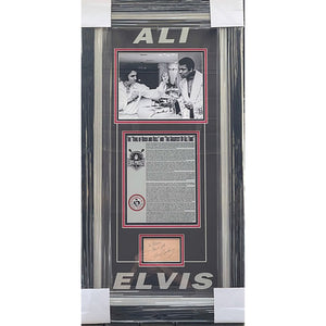 Muhammad Ali and Elvis Presley signed and framed with proof  37" x 19"