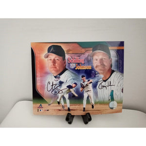 Curt Schilling and Randy Johnson 8x 10 signed photo with proof
