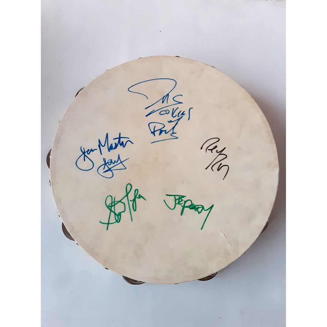 Aerosmith and Run-DMC signed tambourine with proof