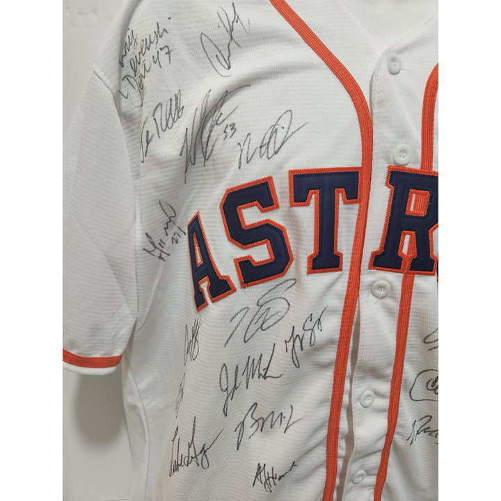 Jose Altuve George Springer Justin Verlander Dallas Keuchel Houston Astros 2017 World Series champions team signed jersey