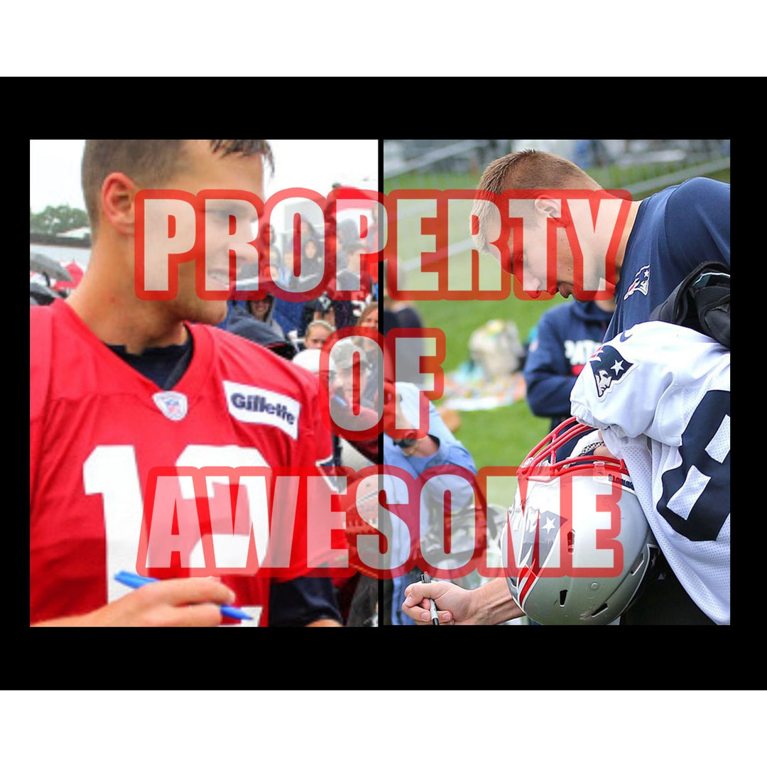 Tom Brady and Rob Gronkowski 8 x 10 signed photo with proof - Awesome Artifacts 