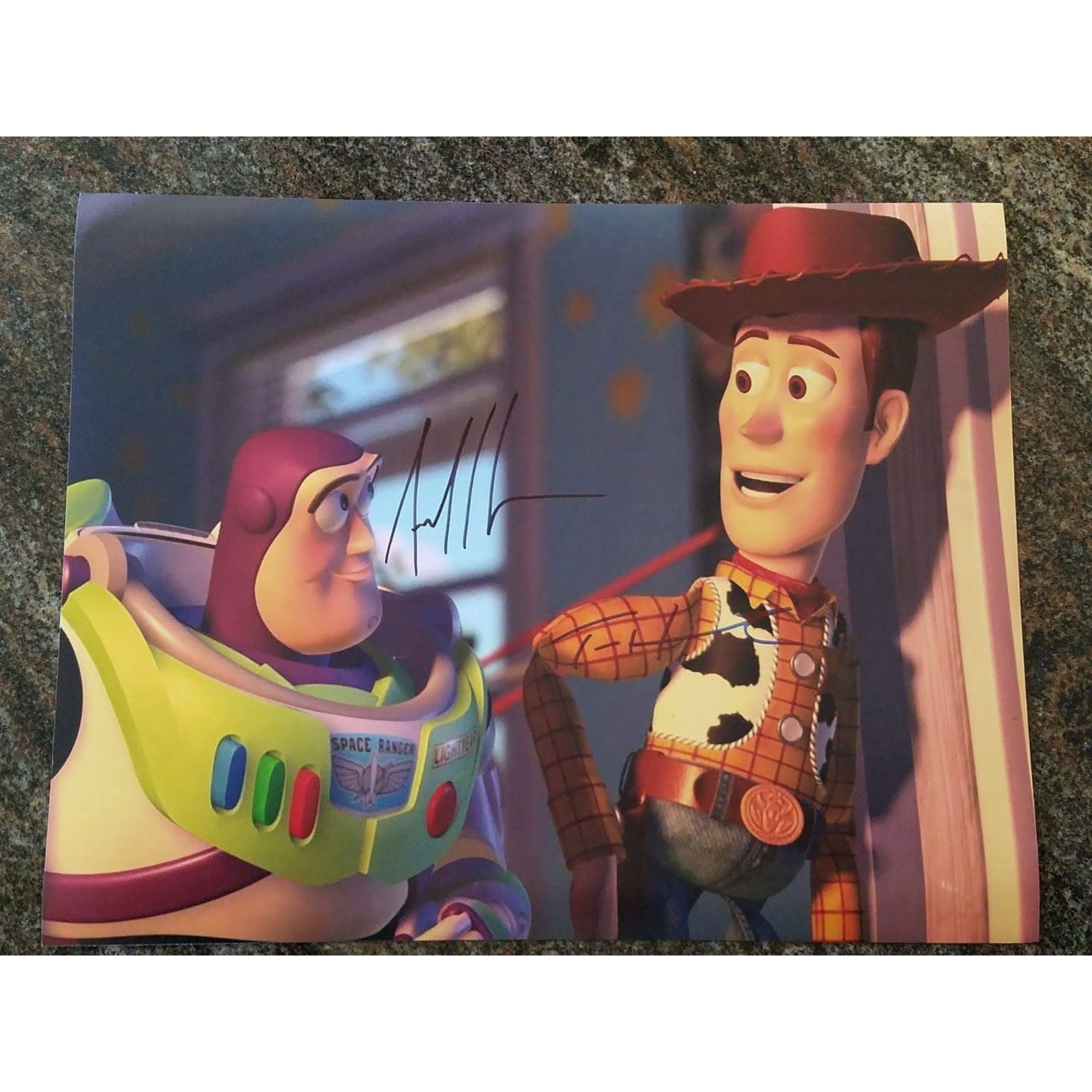 Toy Story, Tom Hanks, Tim Allen signed with proof 11 by 14