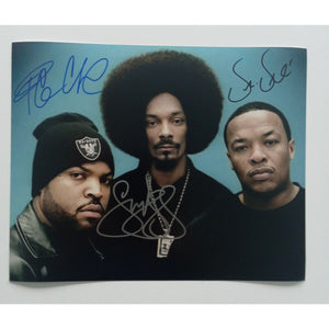 Calvin Broadus Jr Snoop Dogg, Dr. Dre, Ice Cube O'Shea Jackson signed 8 by 10 photo with proof