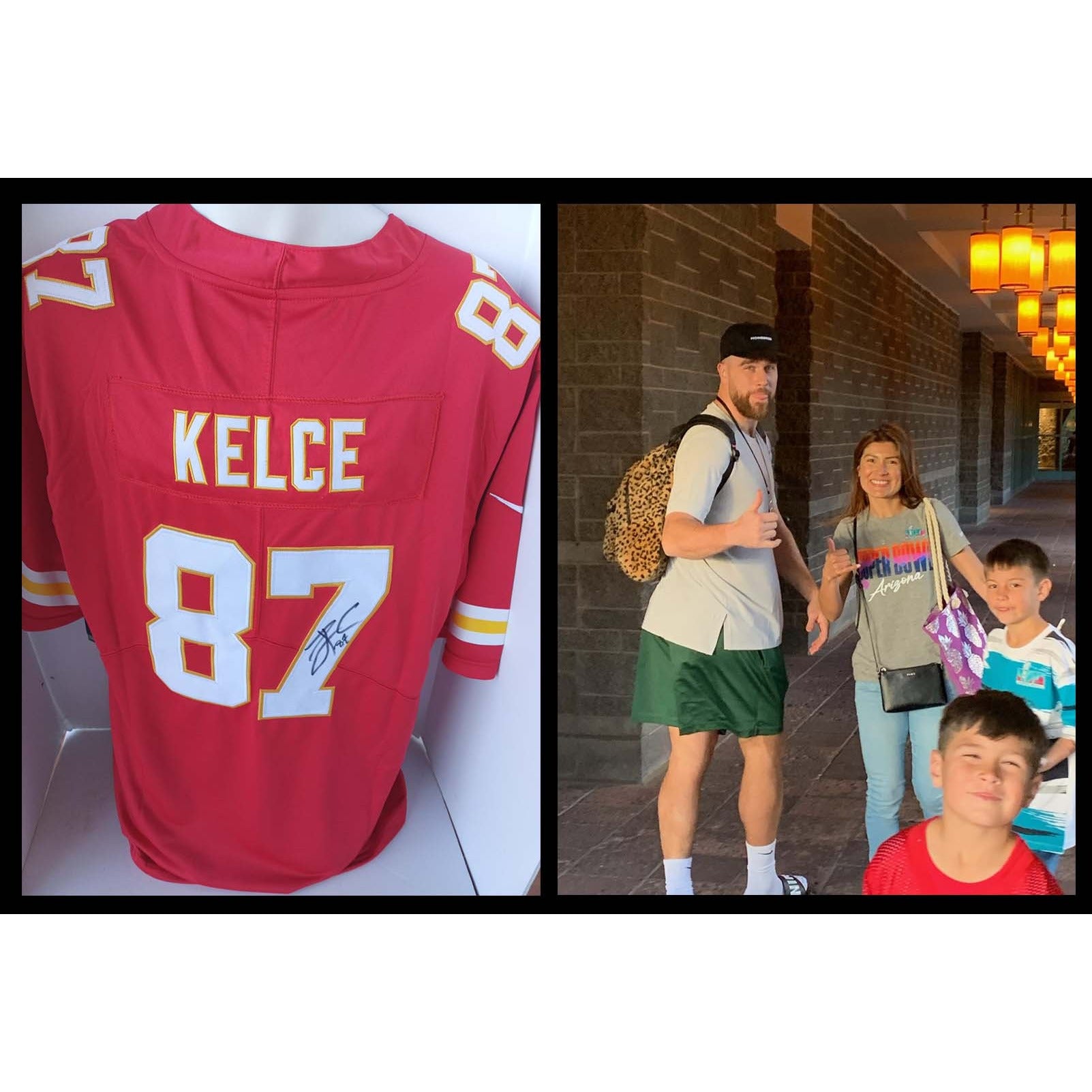 Awesome Artifacts Travis Kelce Kansas City Chiefs Size Large Nike Authentic Jersey Signed with Proof by Awesome Artifact