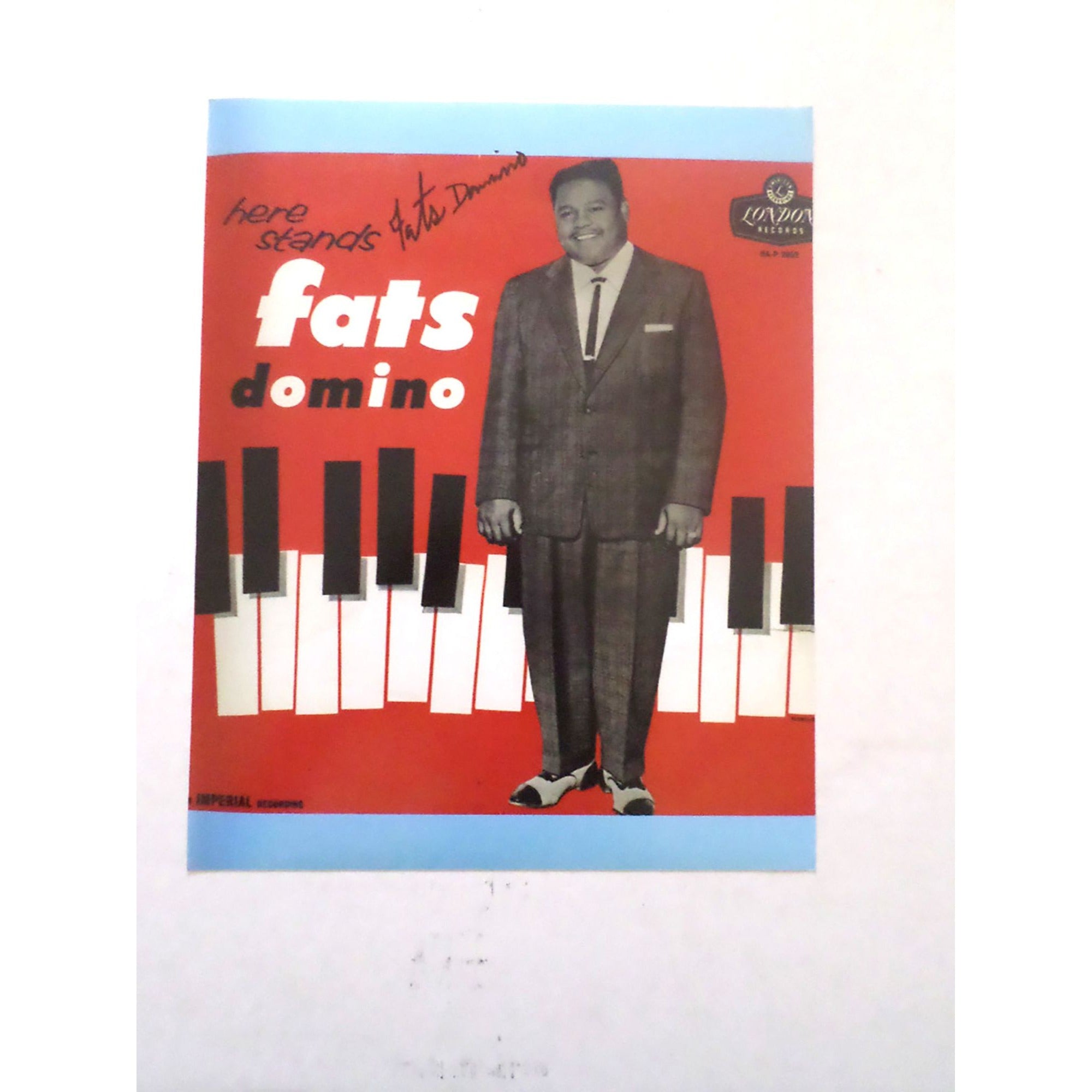 Fats Domino 8 x 10 sign photo