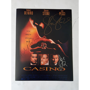 Casino Joe Pesci, Sharon Stone and Robert De Niro signed with proof