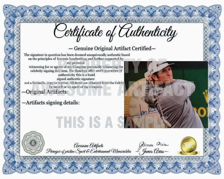 Jon Rahm PGA golf star 8 x 10 photo signed with proof