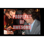 Load image into Gallery viewer, Paul McCartney and Ringo Starr British flag Hofner bass guitar signed with proof

