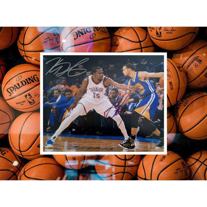 Stephen Curry and Kevin Durant 8 x 10 photo signed with proof - Awesome Artifacts 