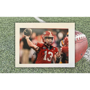 Stetson Bennett Georgia Bulldogs 5x7 photo signed with proof