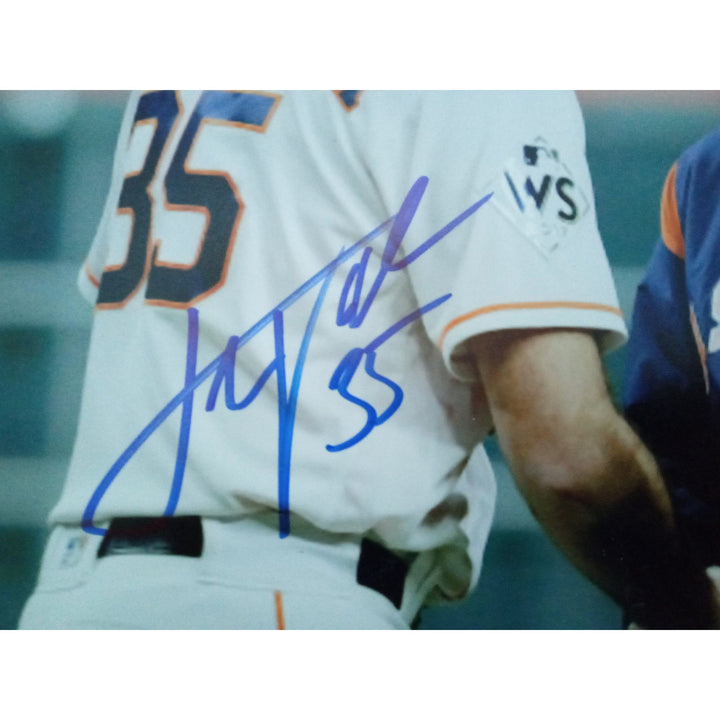 Justin Verlander and George W Bush 8 x 10 signed photo