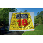 Load image into Gallery viewer, Jack Nicklaus Phil Mickelson Arnold Palmer Tiger Woods open Champion Sign flag with proof
