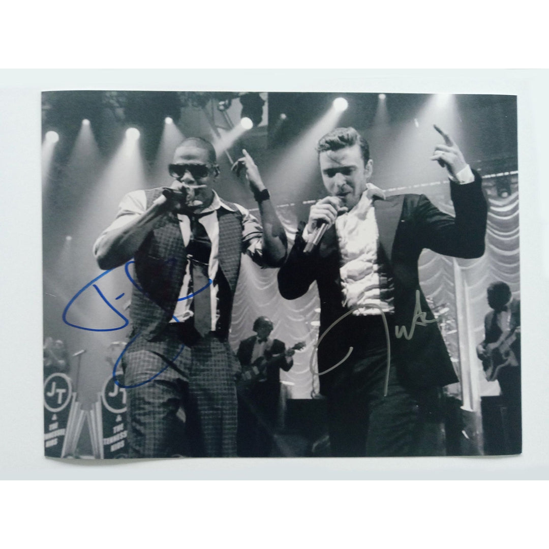 Shawn Corey Carter  Jay-Z and Justin Timberlake 8 x 10 signed photo with proof - Awesome Artifacts 