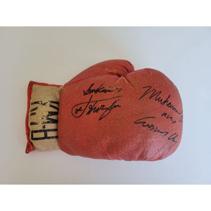 "Smokin" Joe Frazier and Muhammad Ali vintage leather boxing glove signed with proof