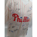 Load image into Gallery viewer, Philadelphia Phillies Ryan Howard, Jimmy Rollins, Cole Hamels, 2008 World Series champions team signed jersey with proof
