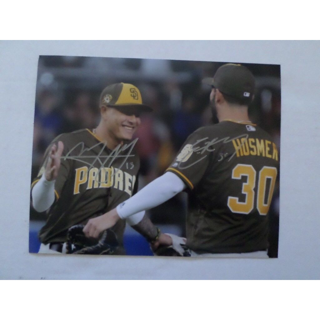 Eric Hosmer and Manny Machado San Diego Padres 8 by 10 signed photo with proof