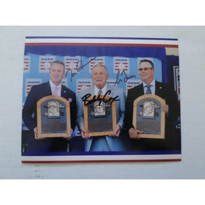 Greg Maddux Tom glavine and Bobby Cox 8 x 10 signed photo