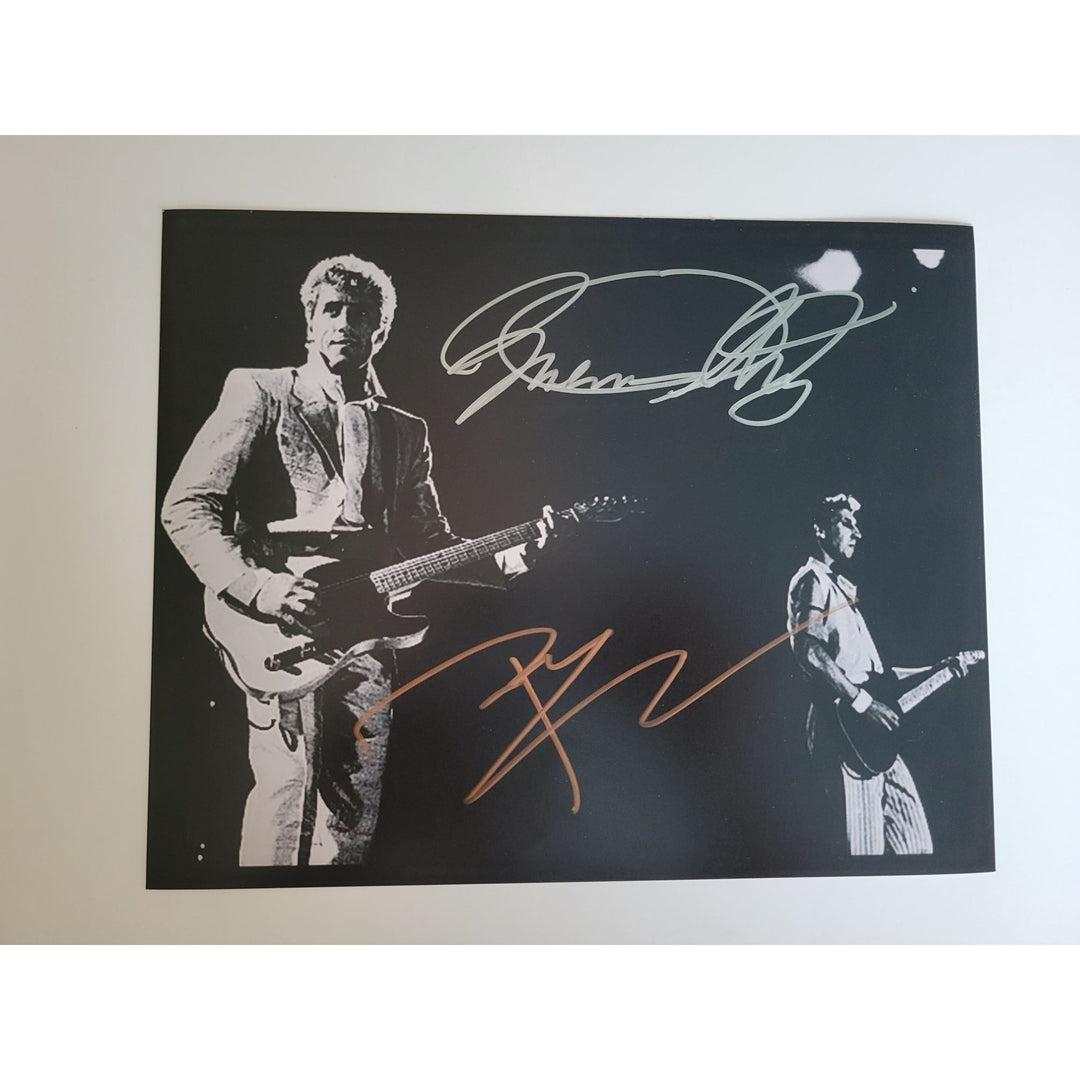 Roger Daltrey Pete Townshend The Who 8x10 photo sign with proof